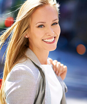 Young business woman with gorgeous smile