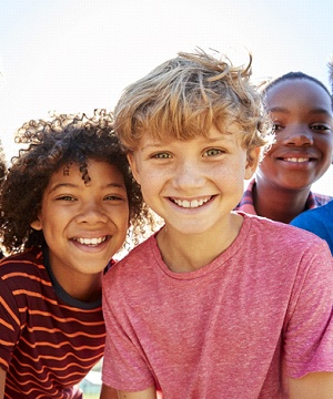 Group of happy kids 