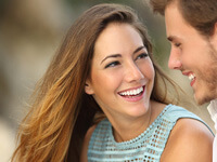 woman smiling
