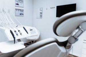 Dental chair in modern office